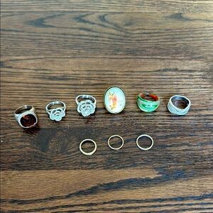 Elegant Assorted Rings Set